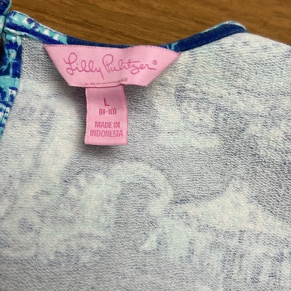 4 for $20 Lilly  girls elephant 🐘 shift/swim cover up terry material size L 8-10 - Picture 8 of 9